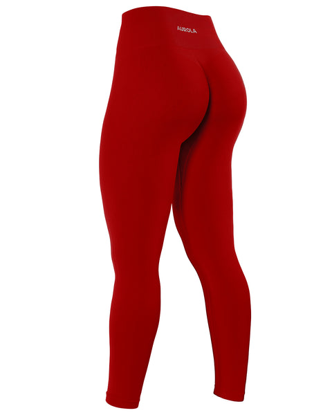 Comprar AUROLA Power Workout Leggings for Women Tummy Control Squat Proof  Ribbed Thick Seamless Scrunch Active Pants en USA desde Costa Rica