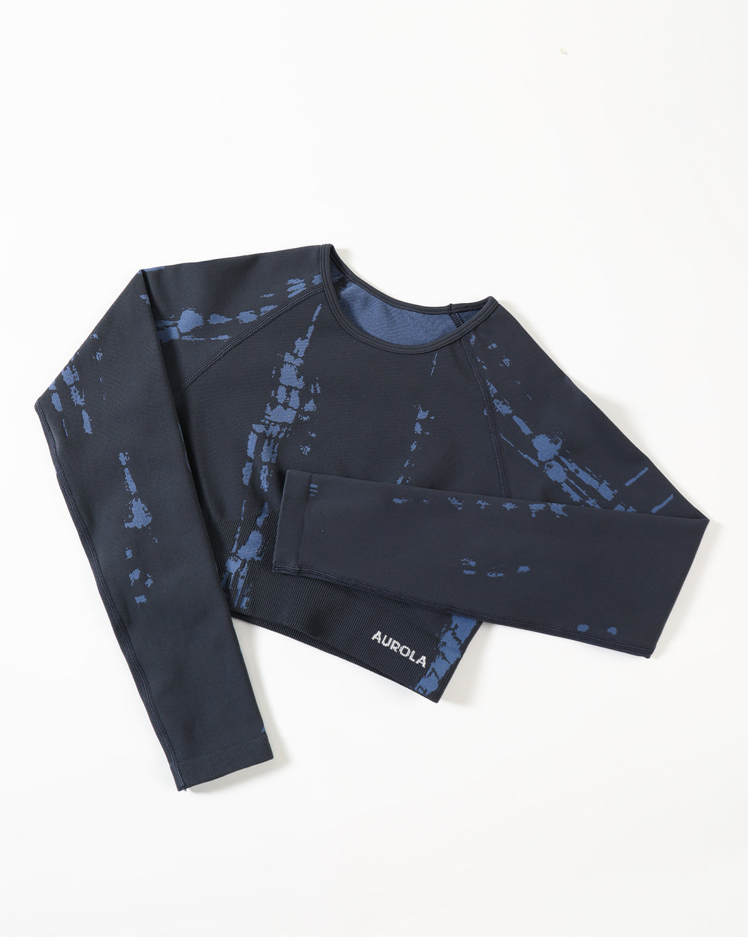 AUROLA Serpent Snake Seamless Long Sleeve Crop Top Gym