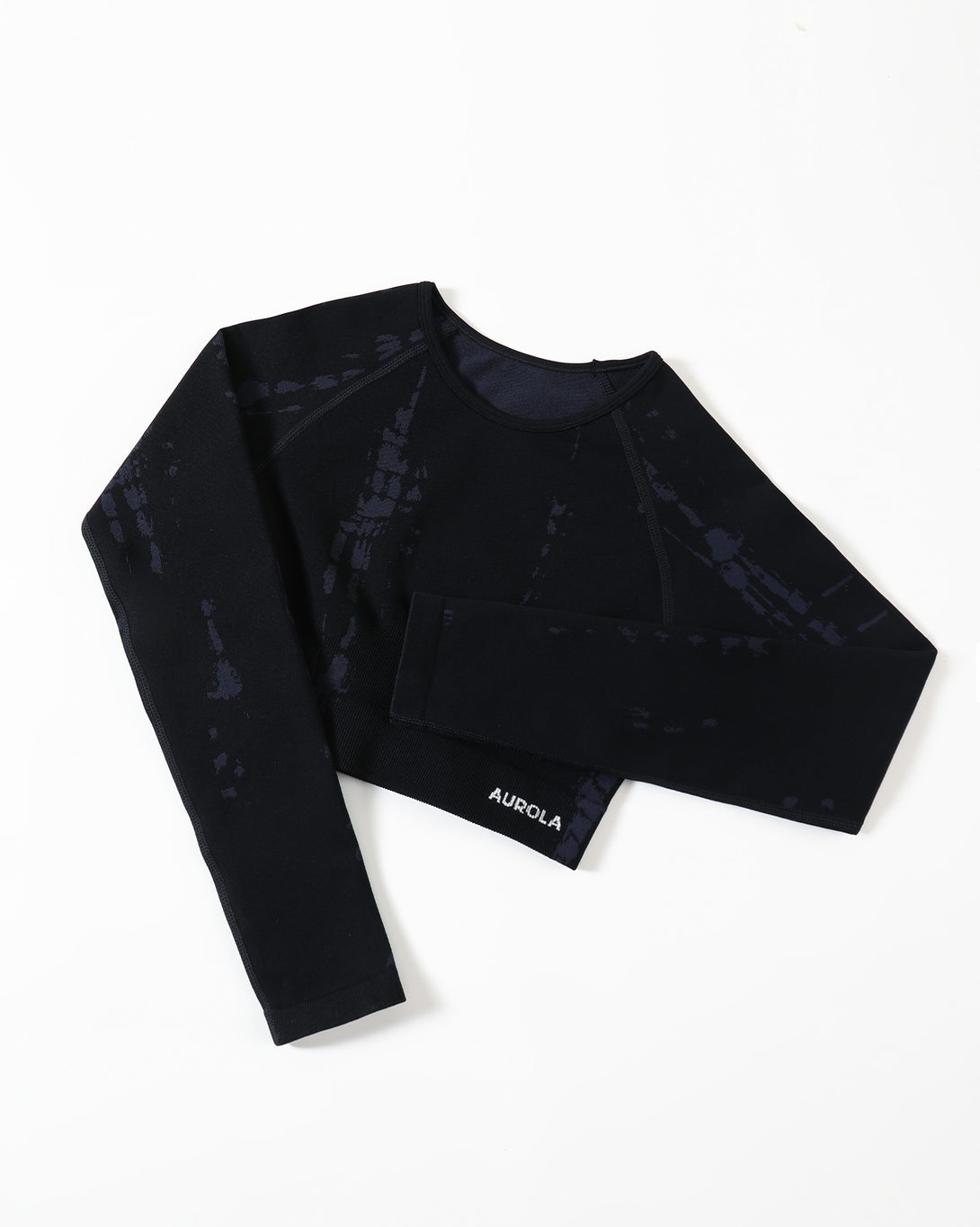 AUROLA Serpent Snake Seamless Long Sleeve Crop Top Gym