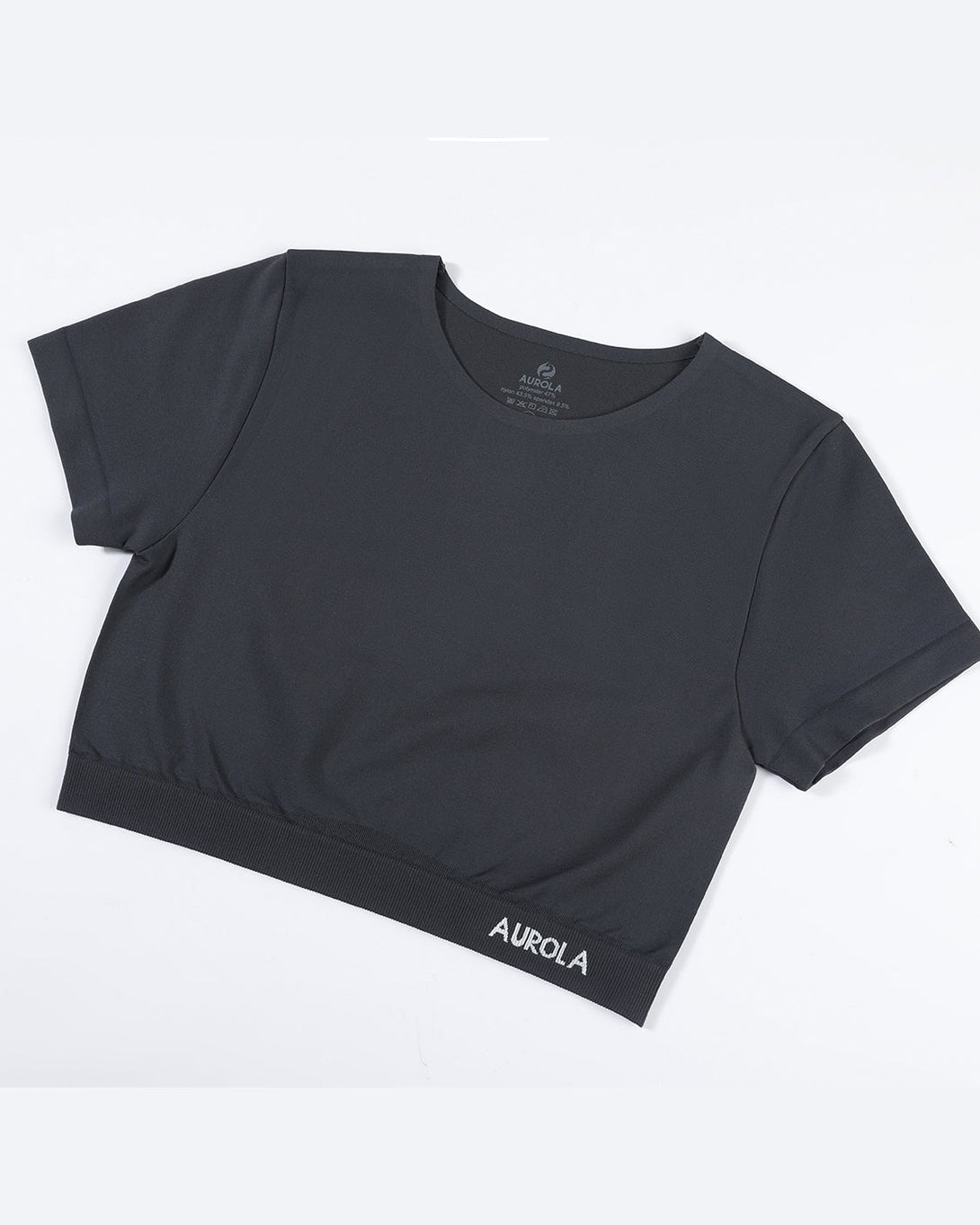AUROLA Essentials Seamless Short Sleeve Crop Top
