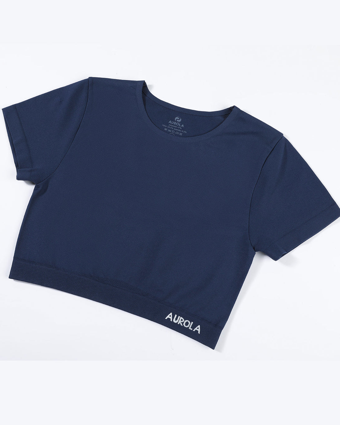 AUROLA Essentials Seamless Short Sleeve Crop Top