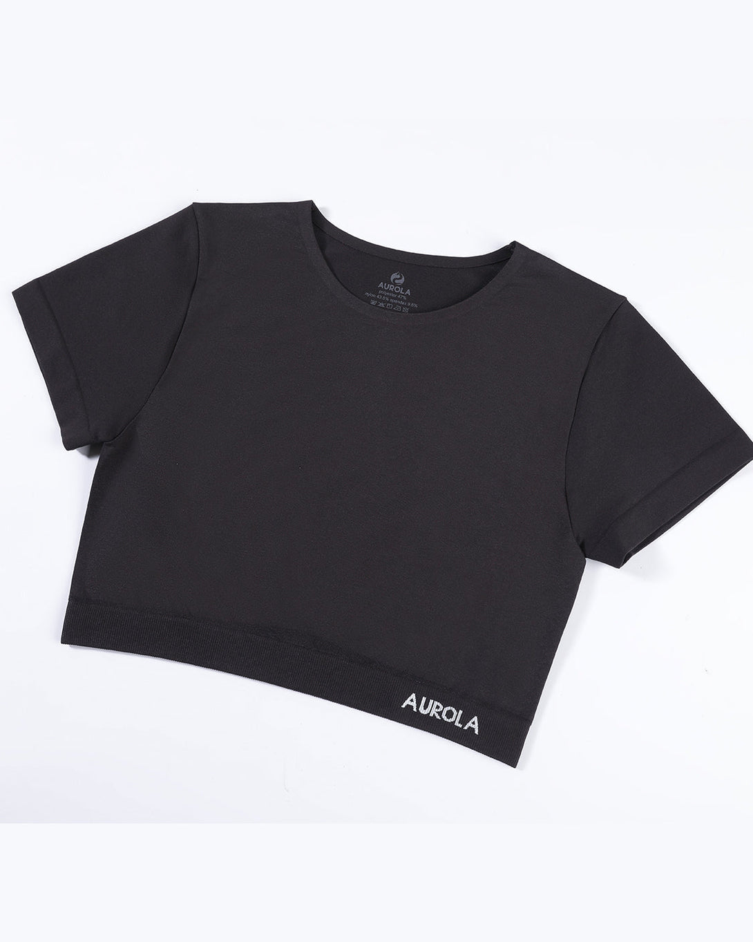 AUROLA Essentials Seamless Short Sleeve Crop Top