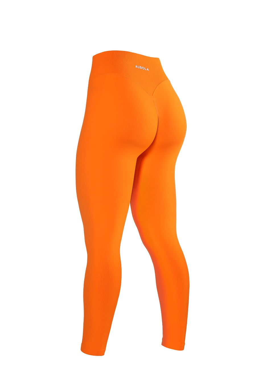 Aurola Red High Waisted Workout Leggings Seamless Leggings