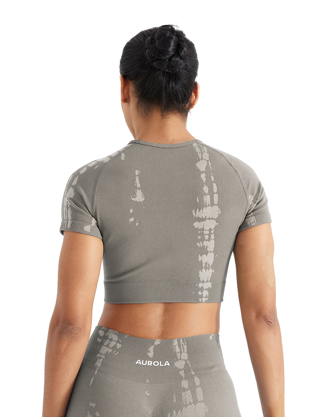 AUROLA Serpentine Seamless Short Sleeve Crop Top