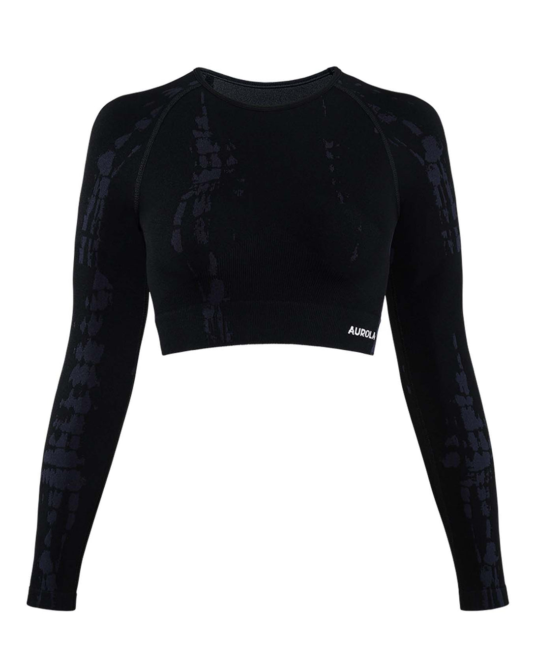 AUROLA Serpentine Seamless Long Sleeve Crop Top Gym