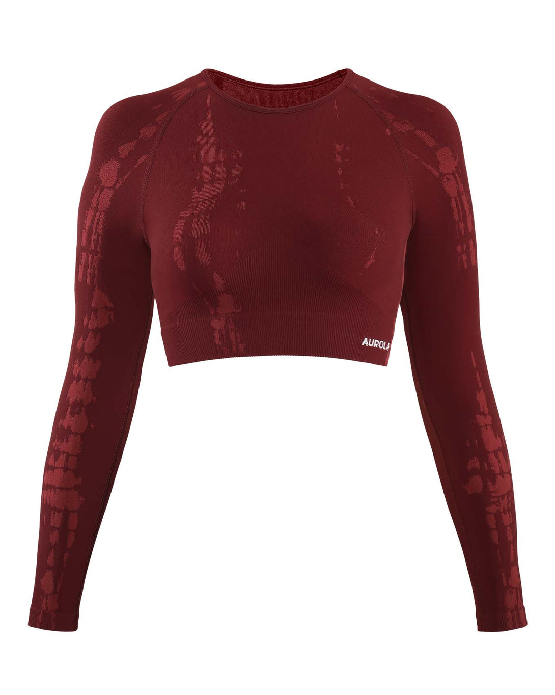 AUROLA Serpentine Seamless Long Sleeve Crop Top Gym