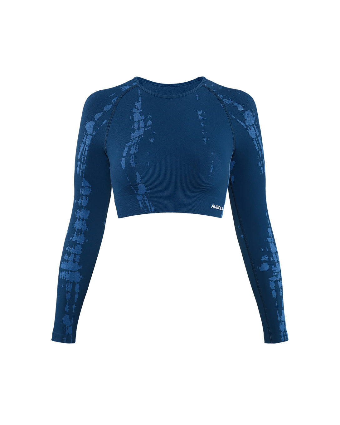 AUROLA Serpent Snake Seamless Long Sleeve Crop Top Gym
