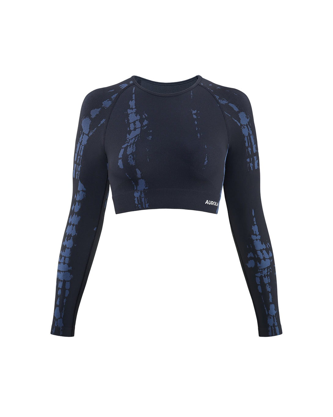 AUROLA Serpent Snake Seamless Long Sleeve Crop Top Gym