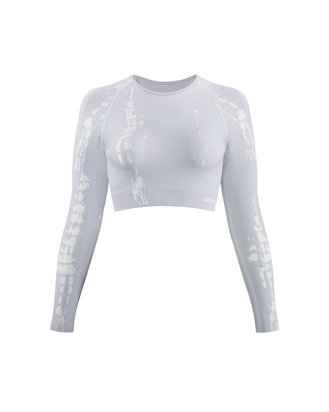 AUROLA Serpent Snake Seamless Long Sleeve Crop Top Gym