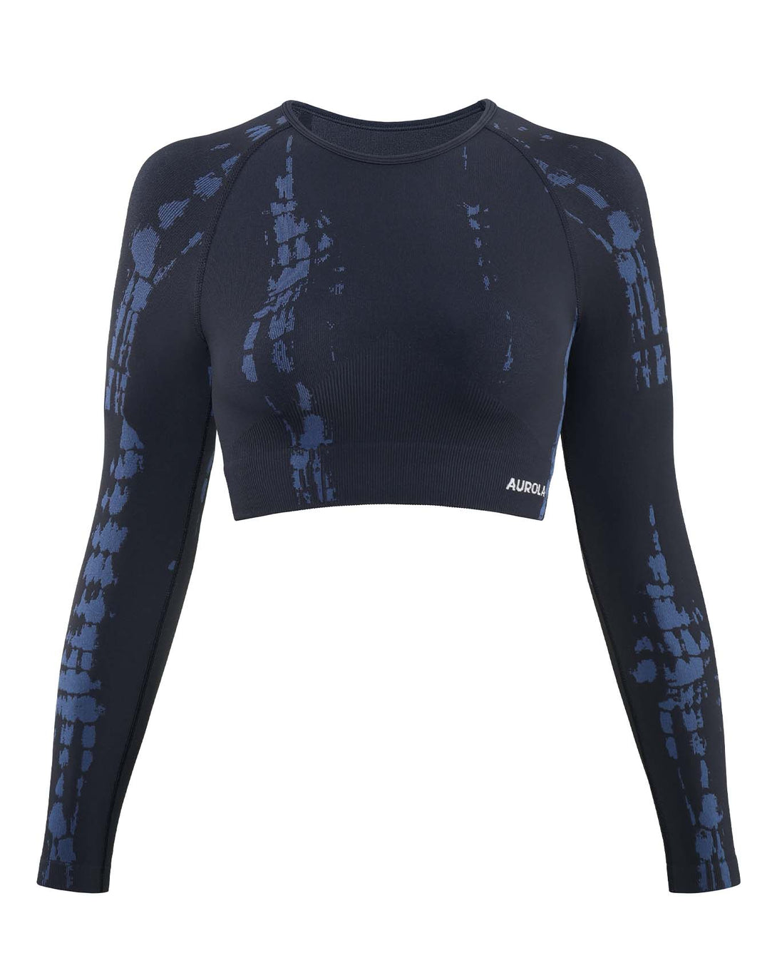 AUROLA Serpentine Seamless Long Sleeve Crop Top Gym
