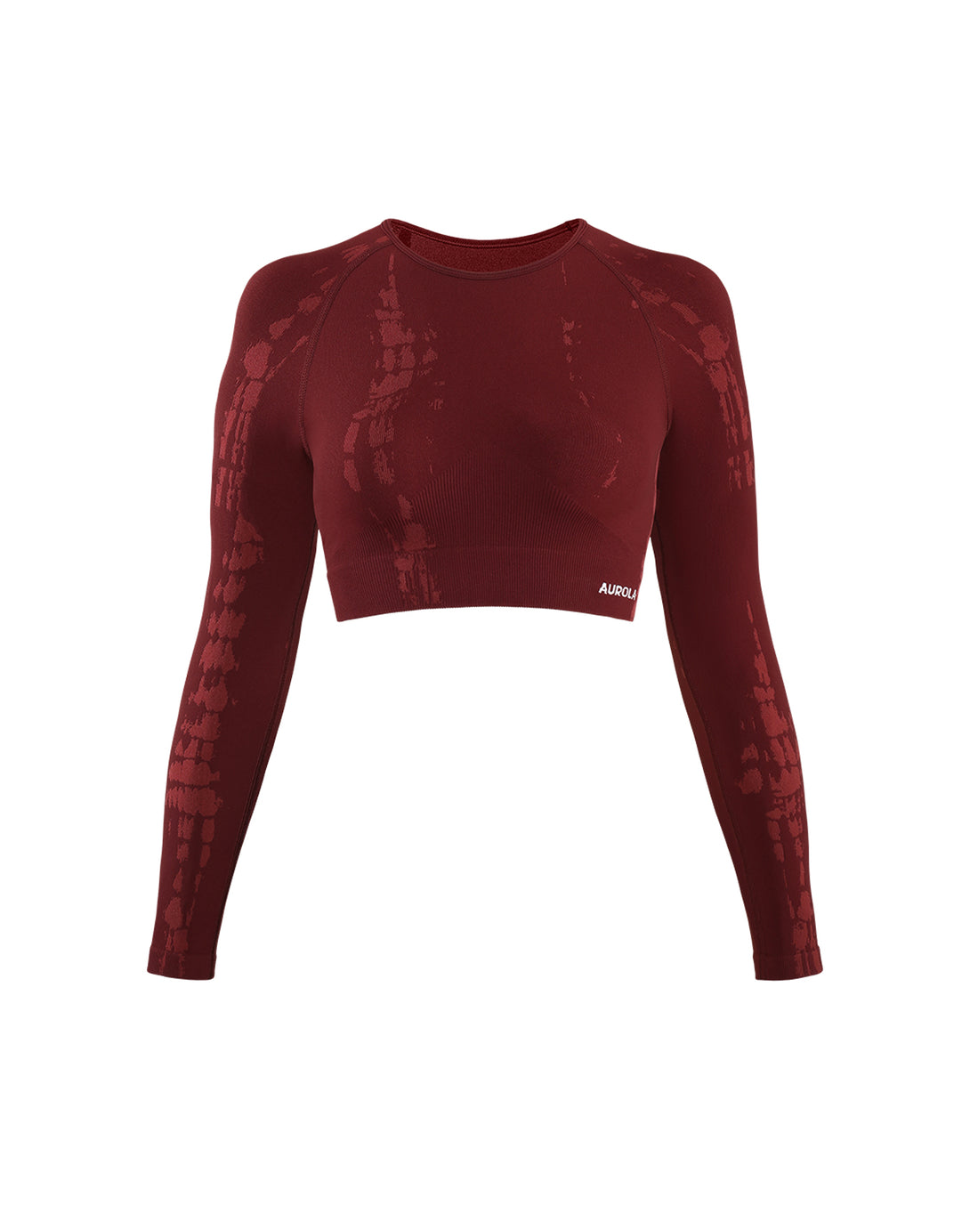 AUROLA Serpent Snake Seamless Long Sleeve Crop Top Gym