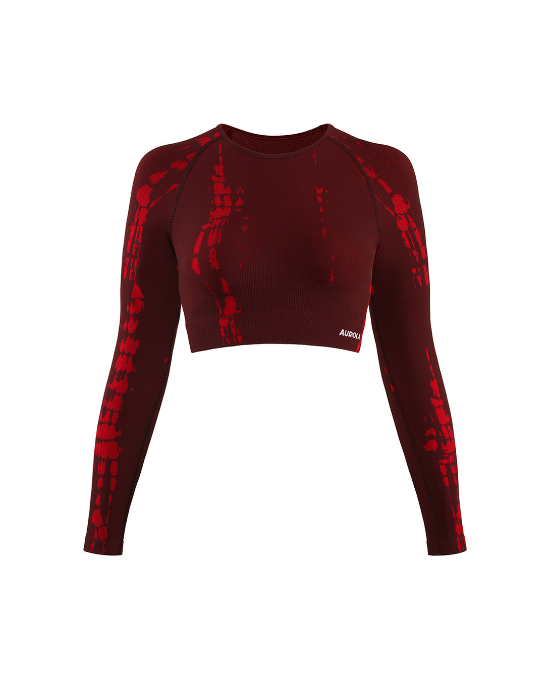 AUROLA Serpent Snake Seamless Long Sleeve Crop Top Gym