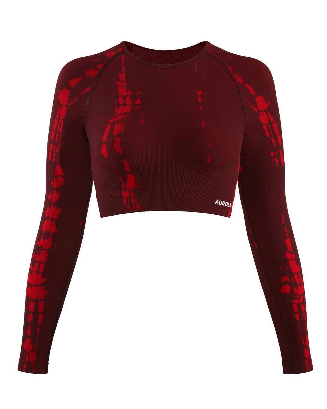AUROLA Serpentine Seamless Long Sleeve Crop Top Gym
