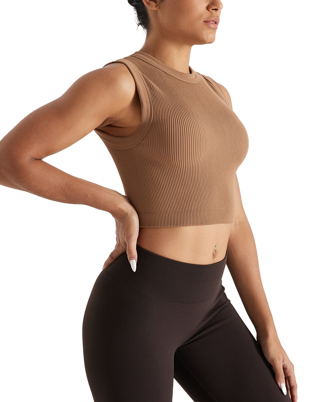 AUROLA Essentials Rib Seamless Sleeveless Tank