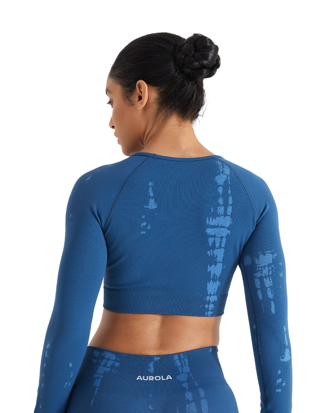 AUROLA Serpentine Seamless Short Sleeve Crop Top