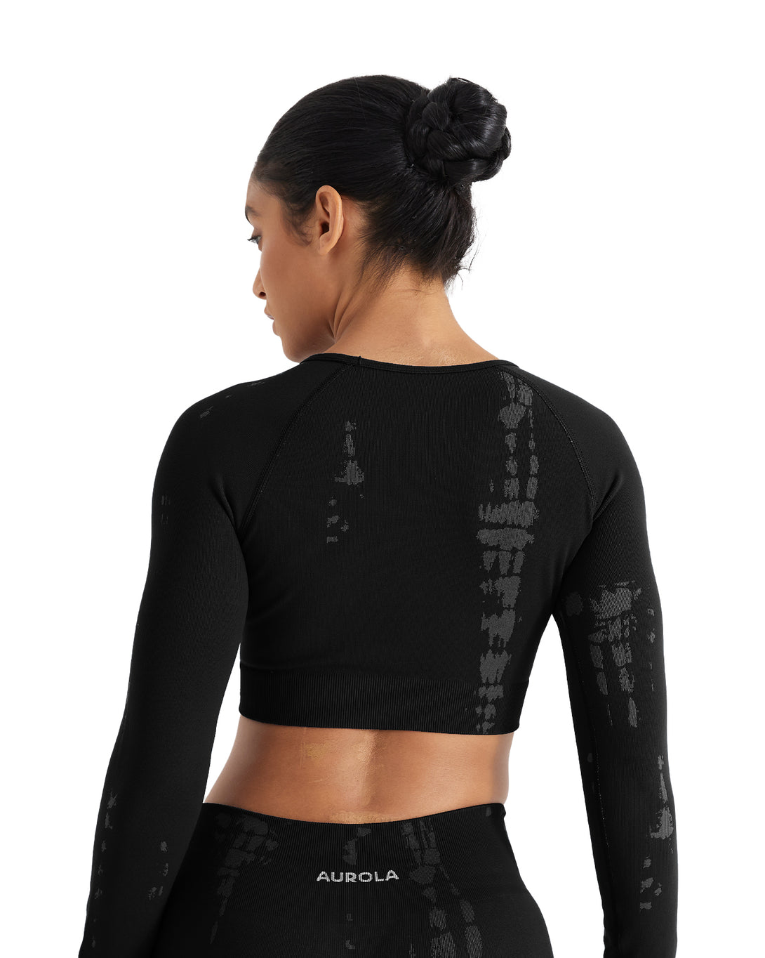 AUROLA Serpentine Seamless Short Sleeve Crop Top