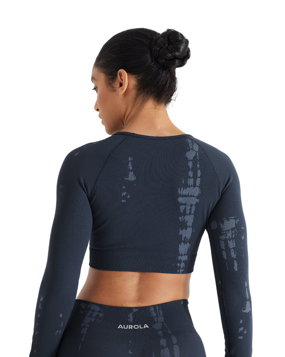 AUROLA Serpentine Seamless Short Sleeve Crop Top