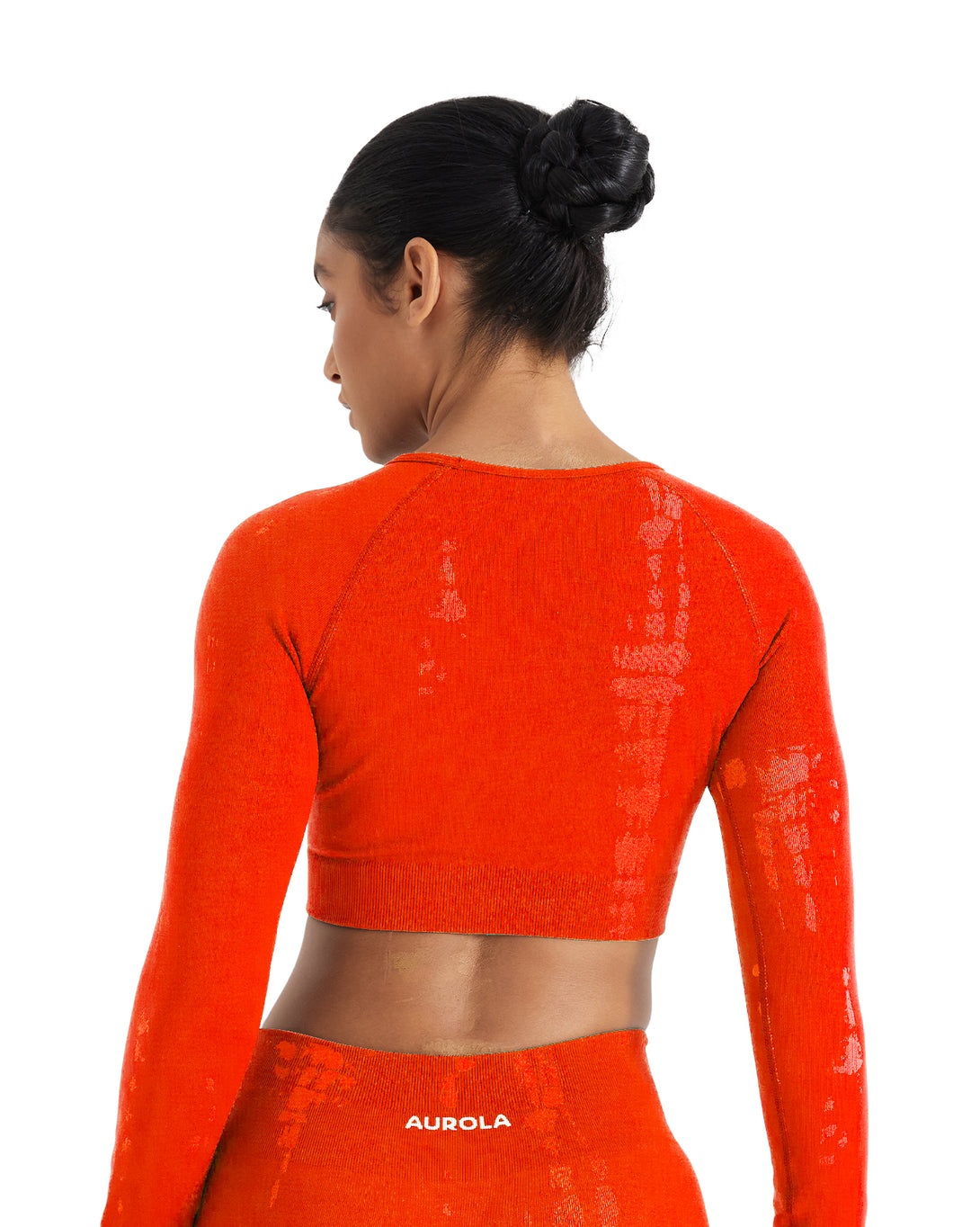 AUROLA Serpentine Seamless Short Sleeve Crop Top