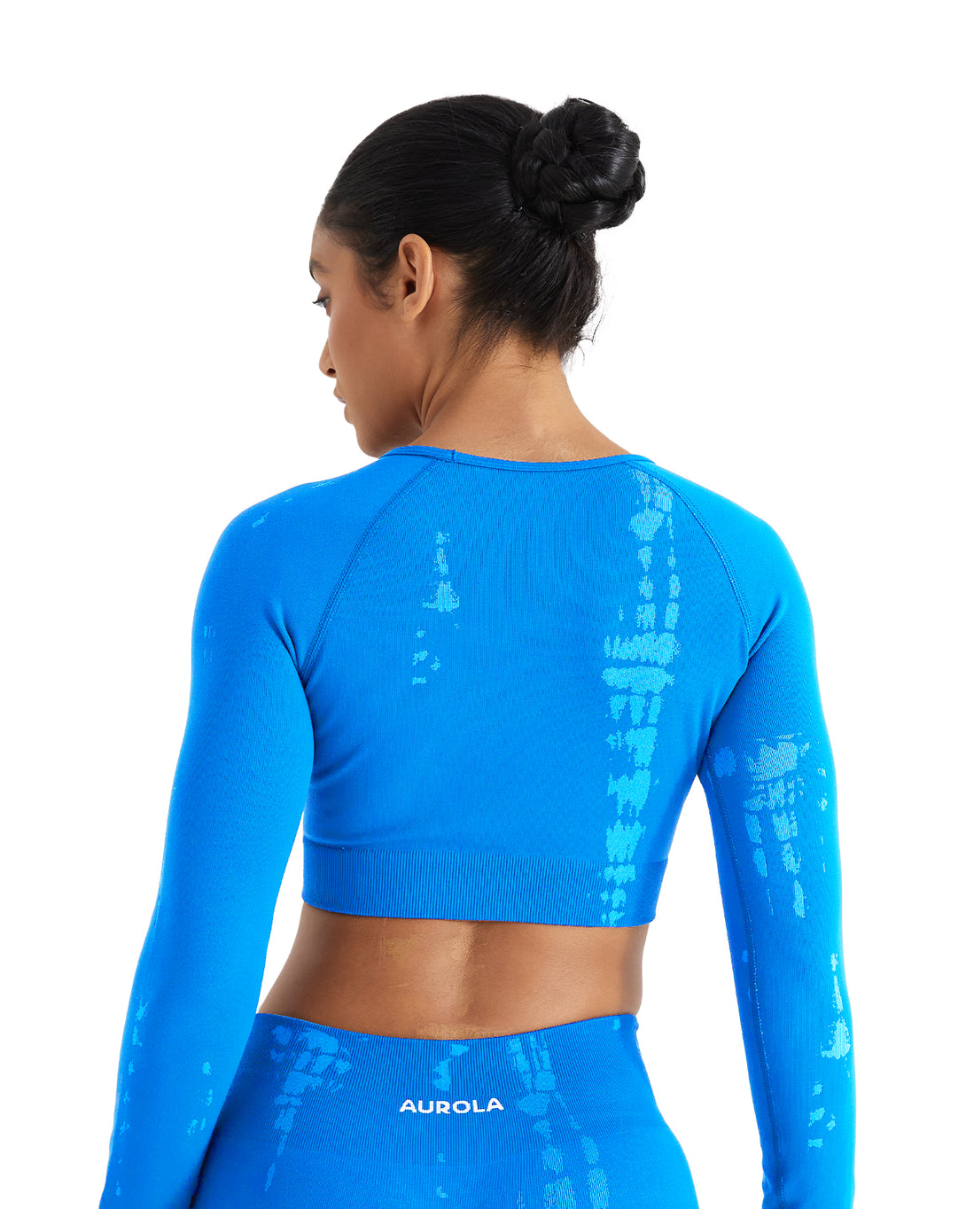 AUROLA Serpentine Seamless Short Sleeve Crop Top