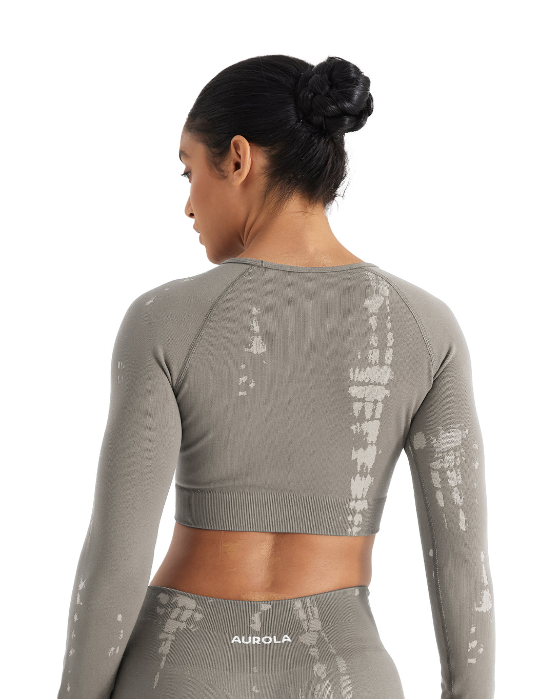 AUROLA Serpentine Seamless Short Sleeve Crop Top