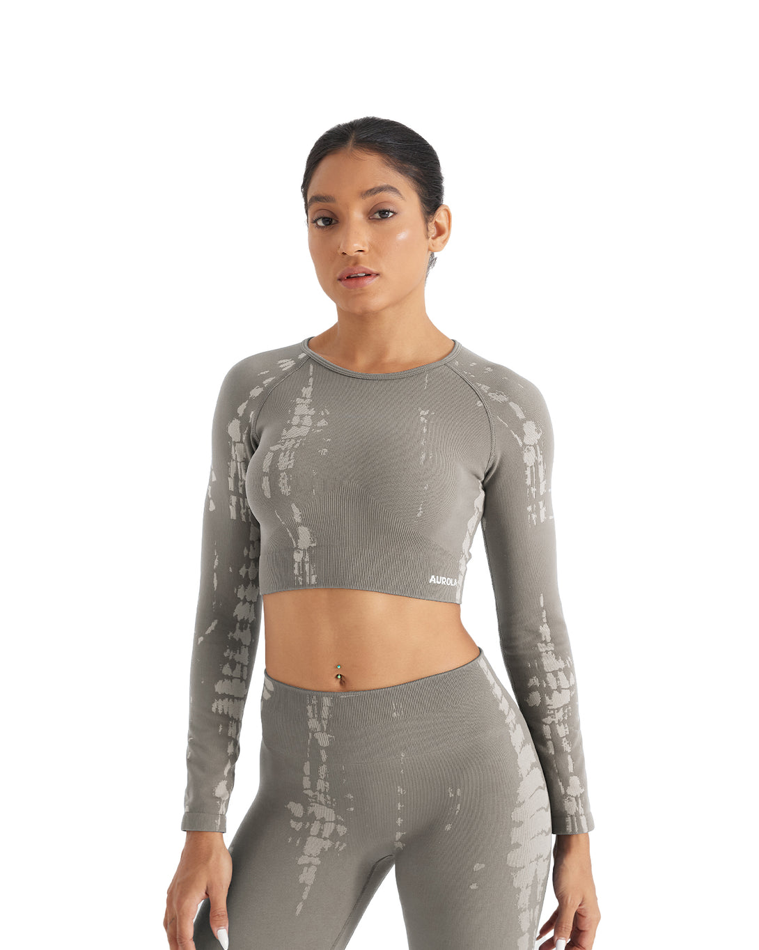 AUROLA Serpentine Seamless Short Sleeve Crop Top