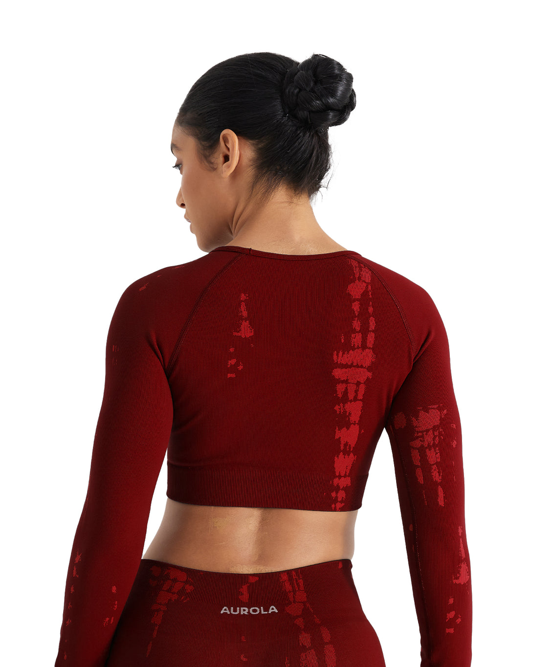 AUROLA Serpentine Seamless Short Sleeve Crop Top