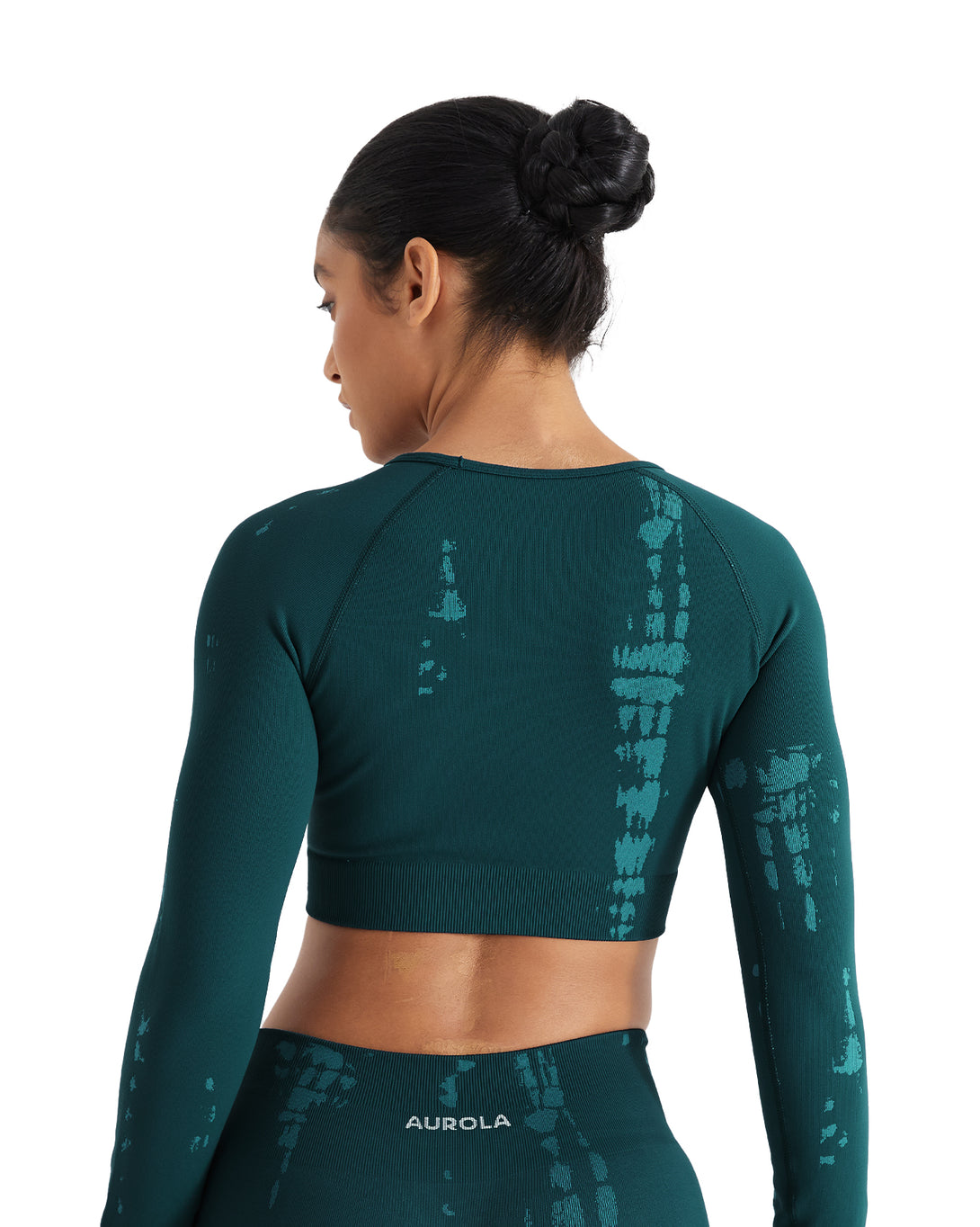 AUROLA Serpentine Seamless Short Sleeve Crop Top