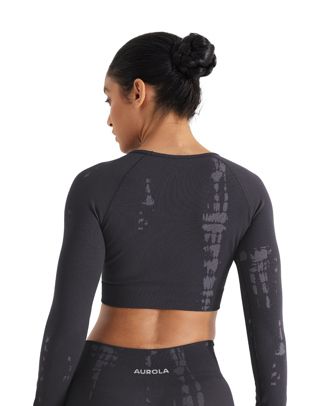 AUROLA Serpentine Seamless Short Sleeve Crop Top