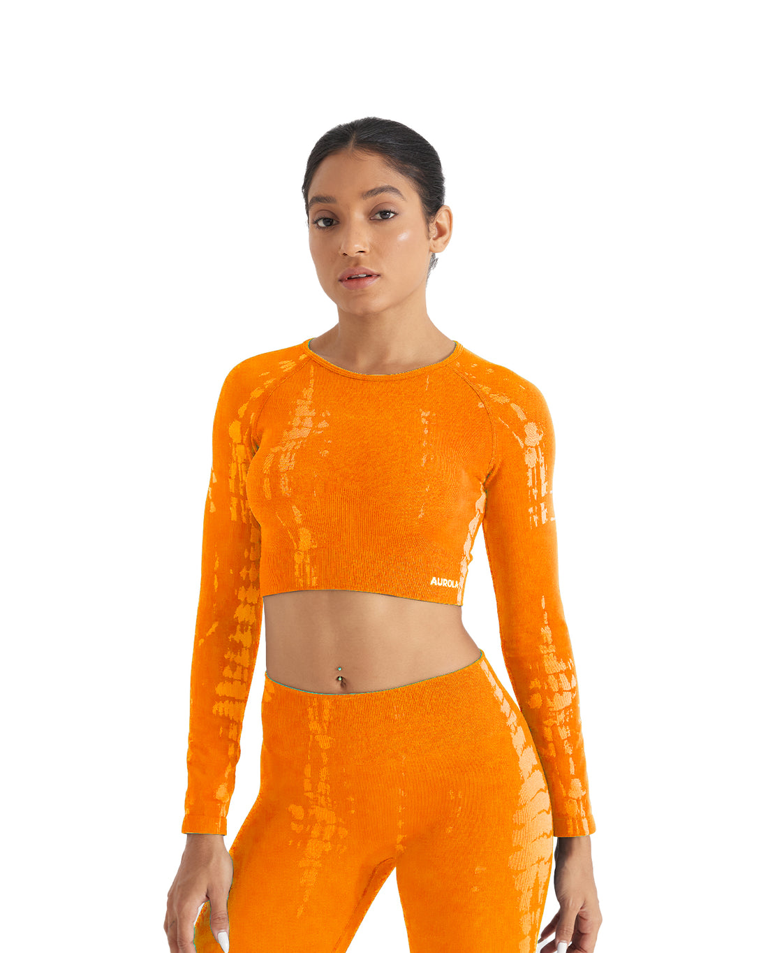 AUROLA Serpentine Seamless Short Sleeve Crop Top