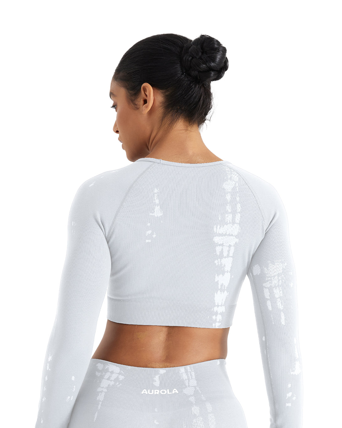 AUROLA Serpentine Seamless Short Sleeve Crop Top