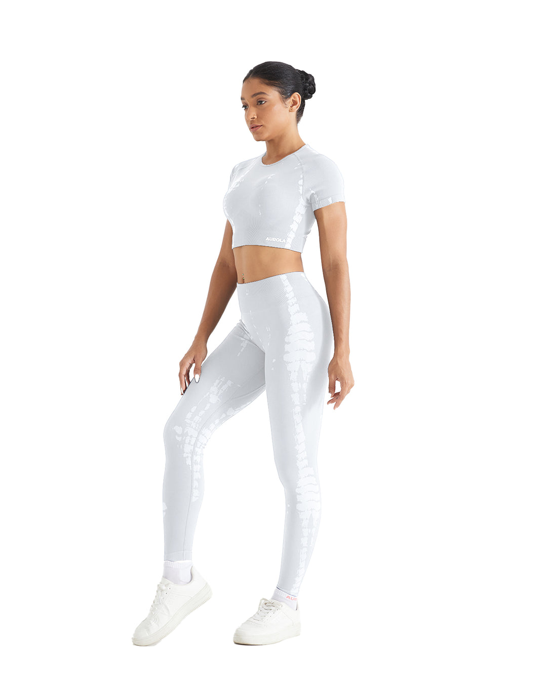 AUROLA Serpentine Seamless Short Sleeve Crop Top