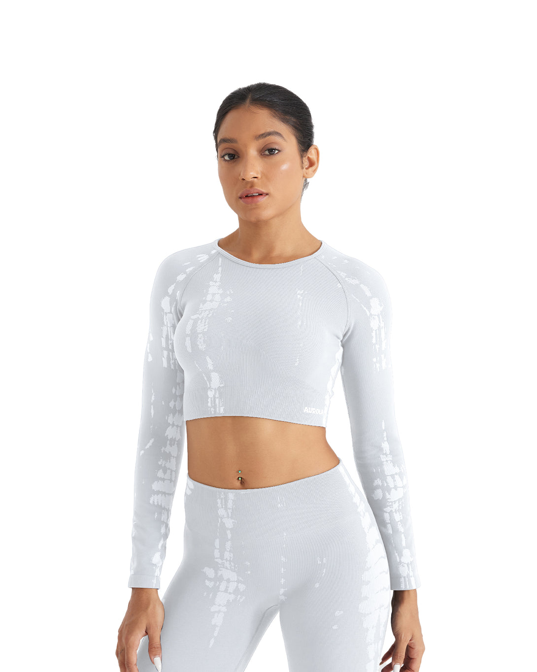 AUROLA Serpentine Seamless Short Sleeve Crop Top