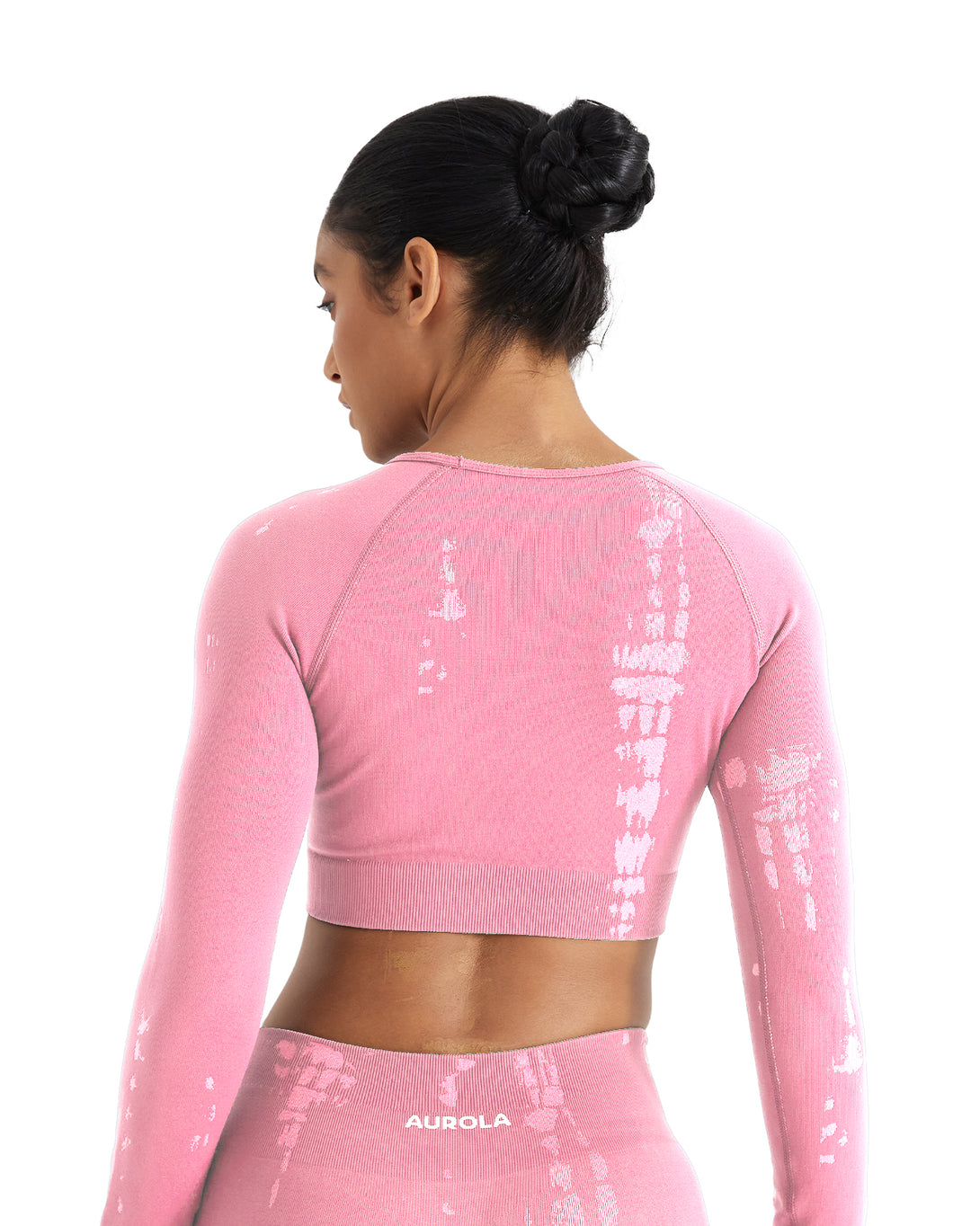 AUROLA Serpentine Seamless Short Sleeve Crop Top