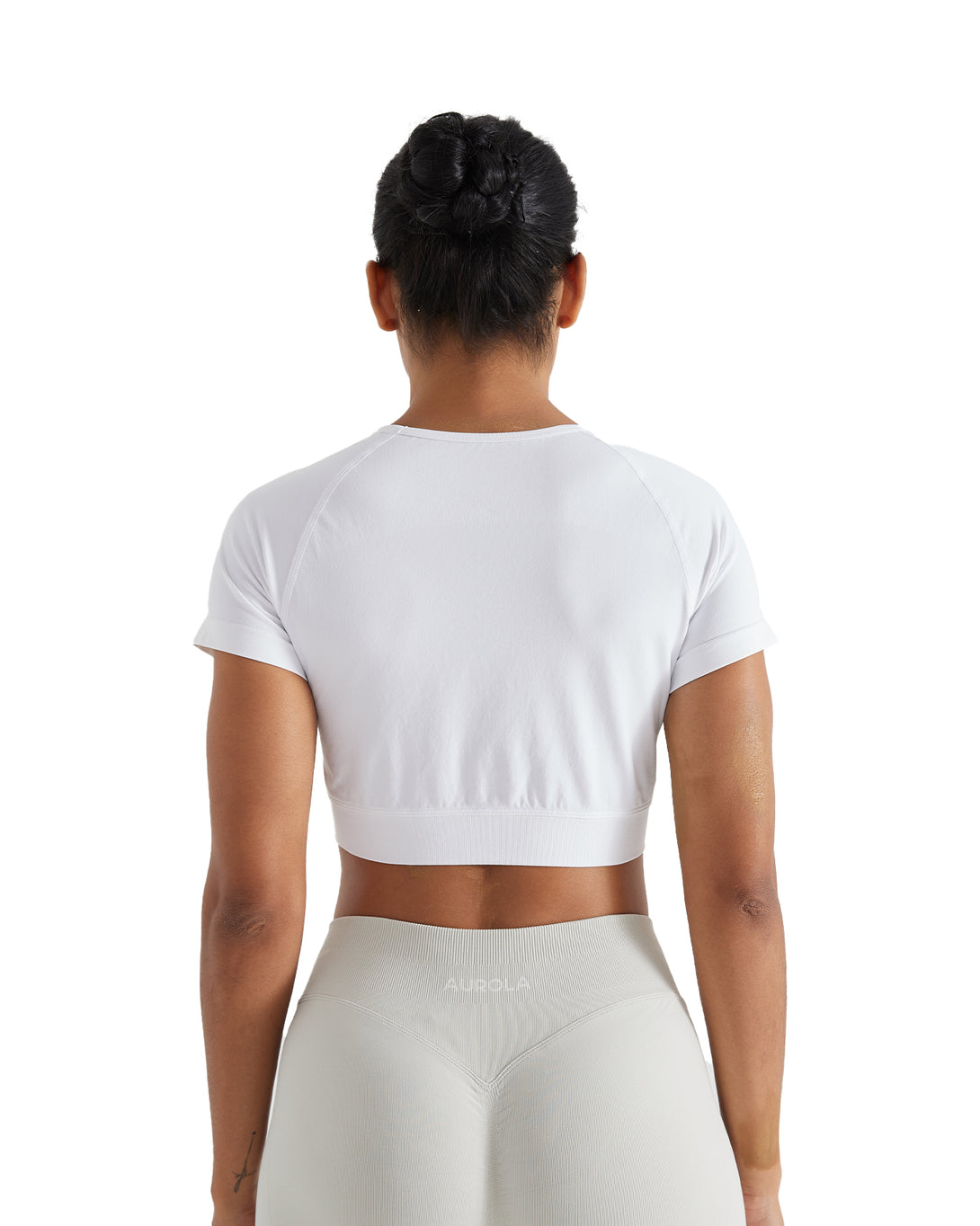 AUROLA Serpentine Seamless Short Sleeve Crop Top