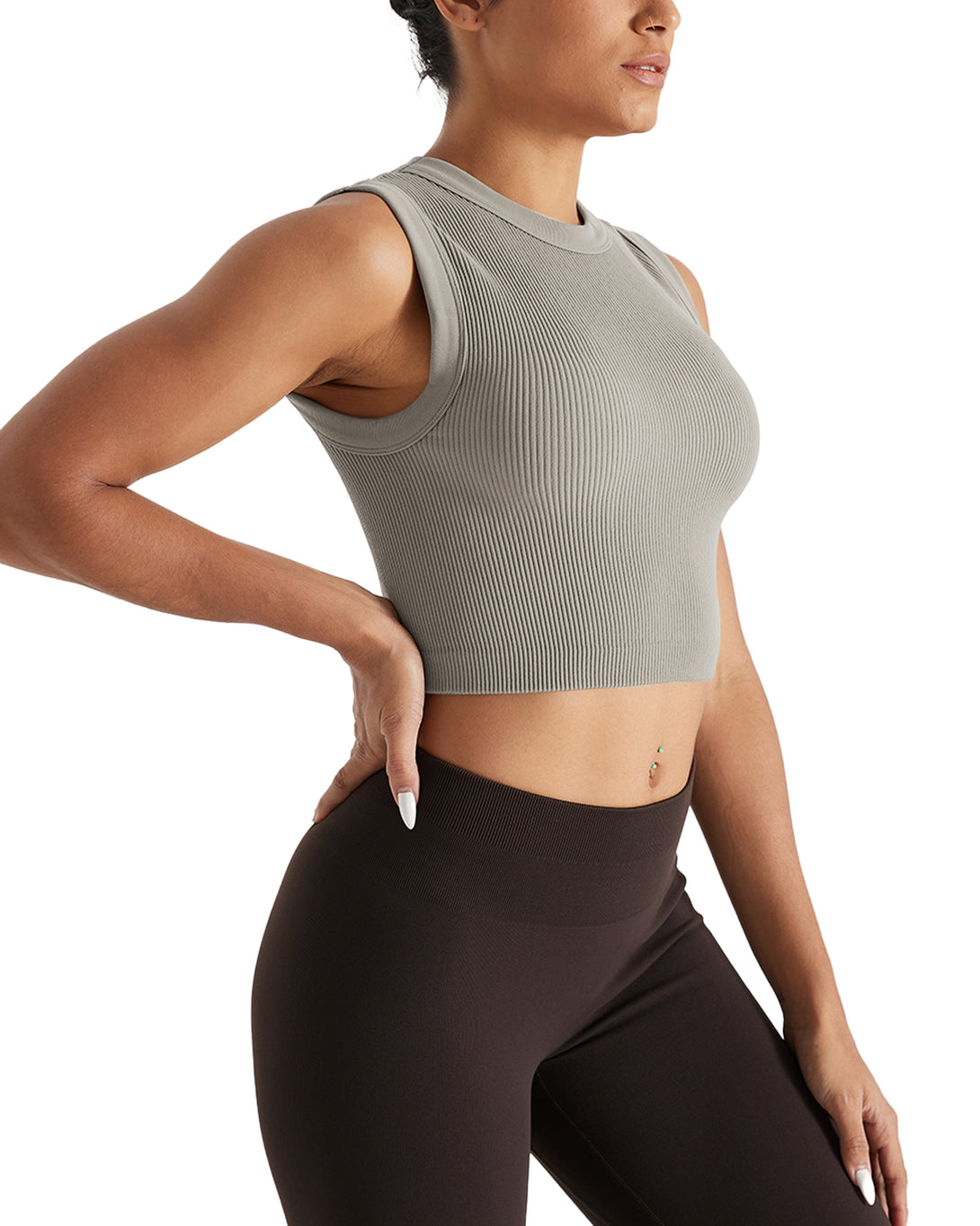 AUROLA Essentials Rib Seamless Sleeveless Tank