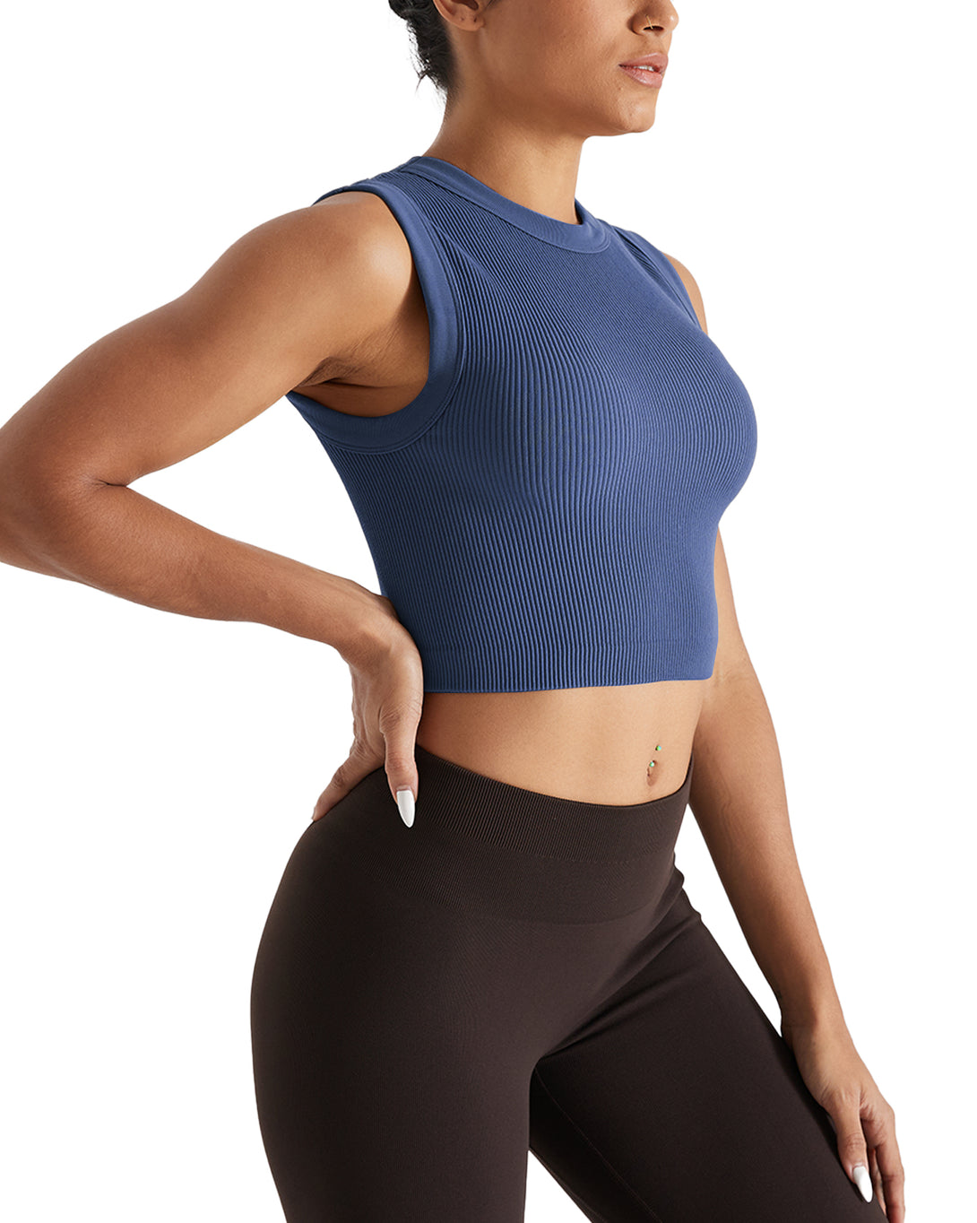 AUROLA Essentials Rib Seamless Sleeveless Tank