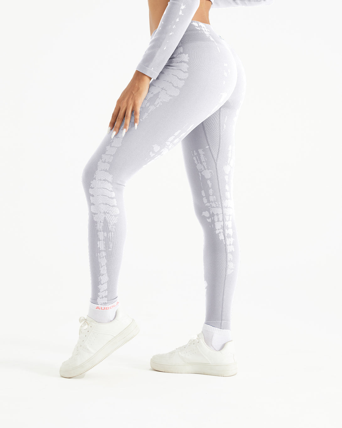 AUROLA Serpentine Leggings for Women - Snake Print Workout Leggings with Screw Elastic 4-Way Stretch