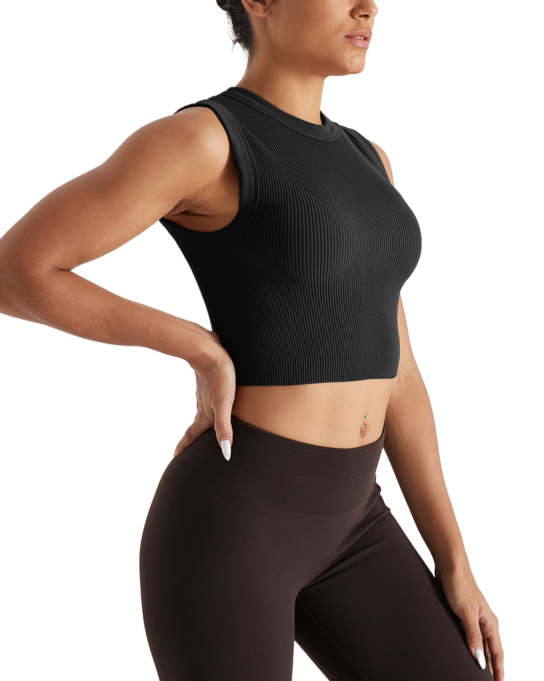 AUROLA Essentials Rib Seamless Sleeveless Tank