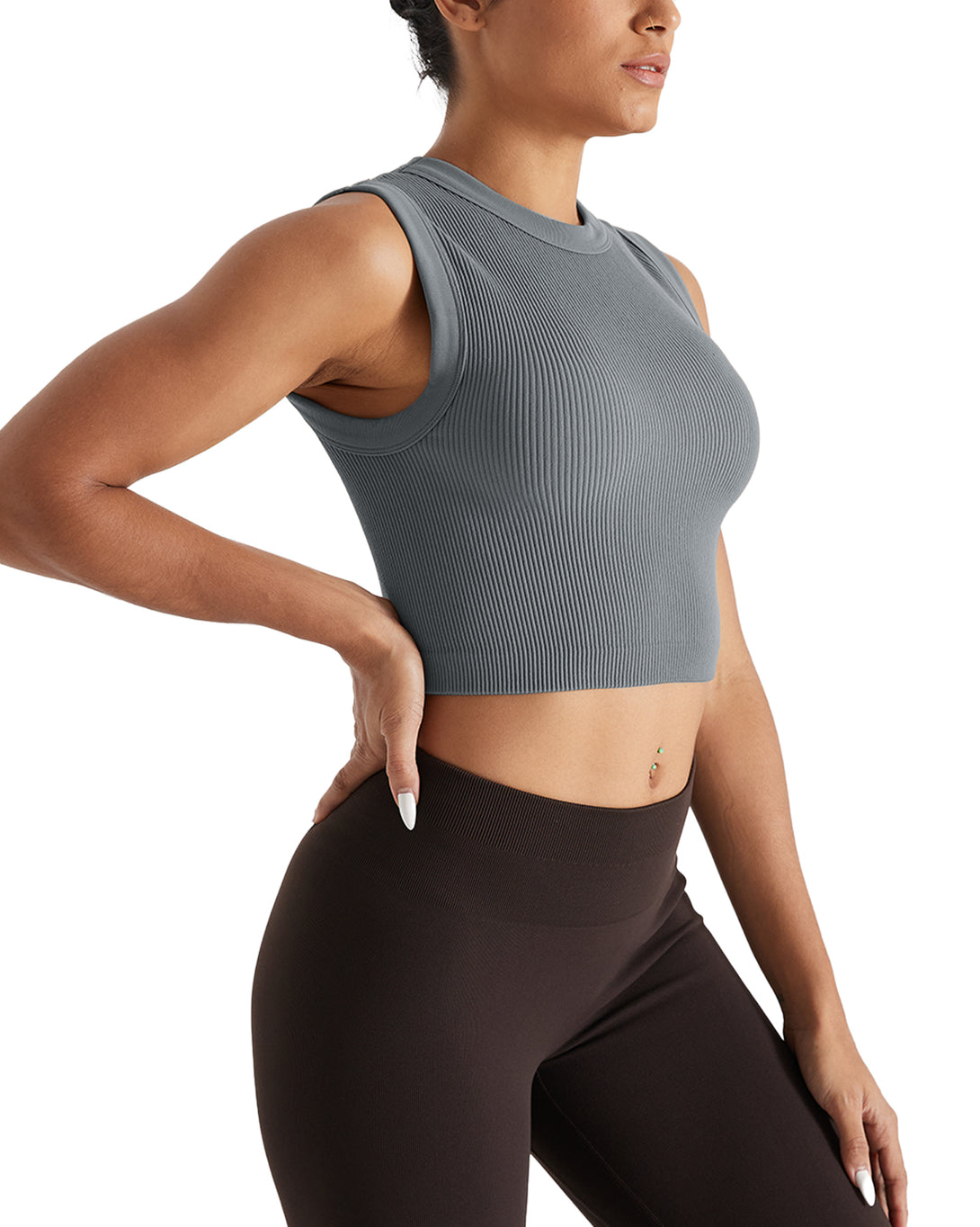 AUROLA Essentials Rib Seamless Sleeveless Tank