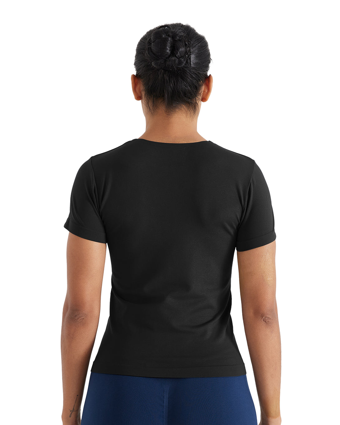 AUROLA Women Essentials Seamless Short Sleeve Fitted Tshirt