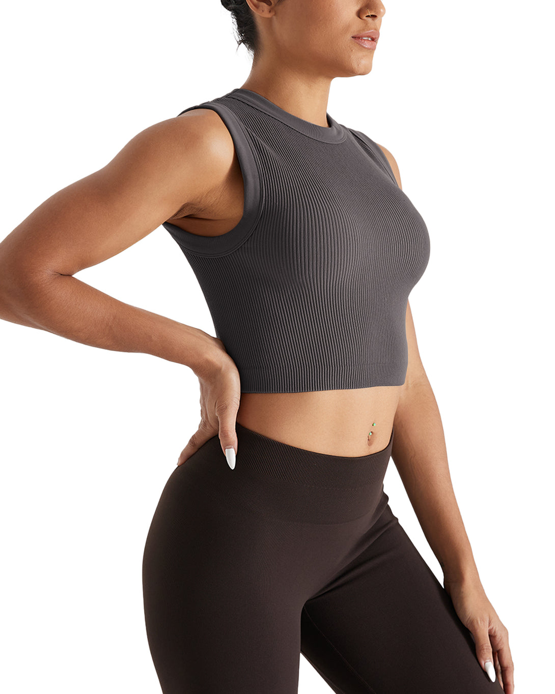 AUROLA Essentials Rib Seamless Sleeveless Tank