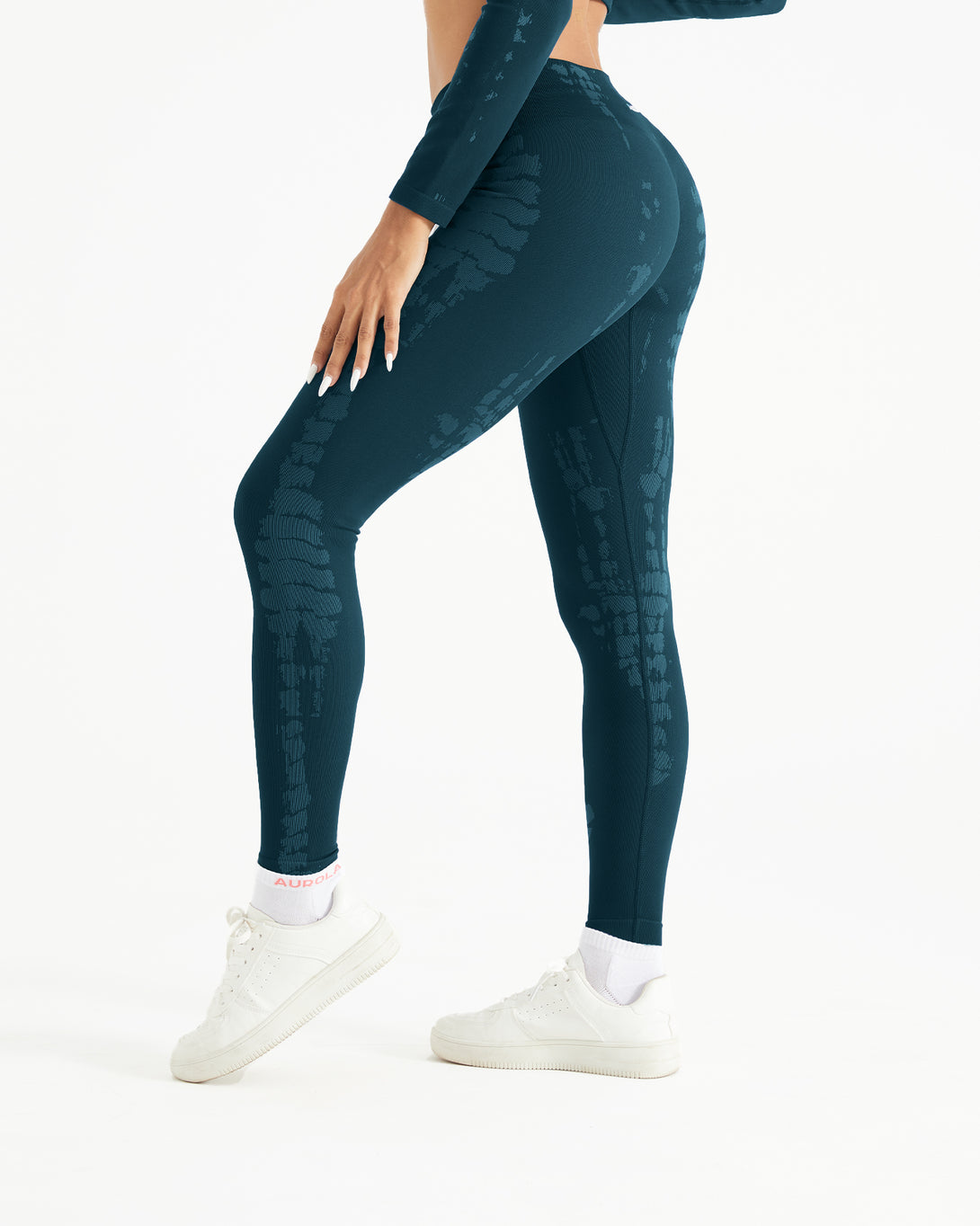 AUROLA Serpentine Leggings for Women - Snake Print Workout Leggings with Screw Elastic 4-Way Stretch