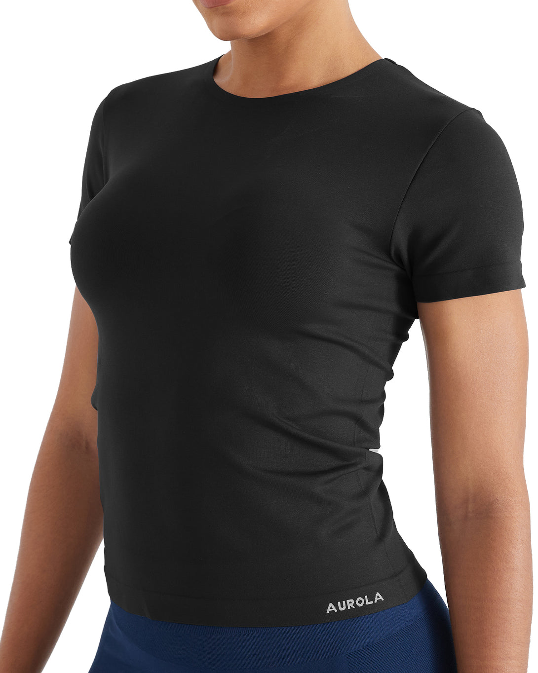 AUROLA Women Essentials Seamless Short Sleeve Fitted Tshirt