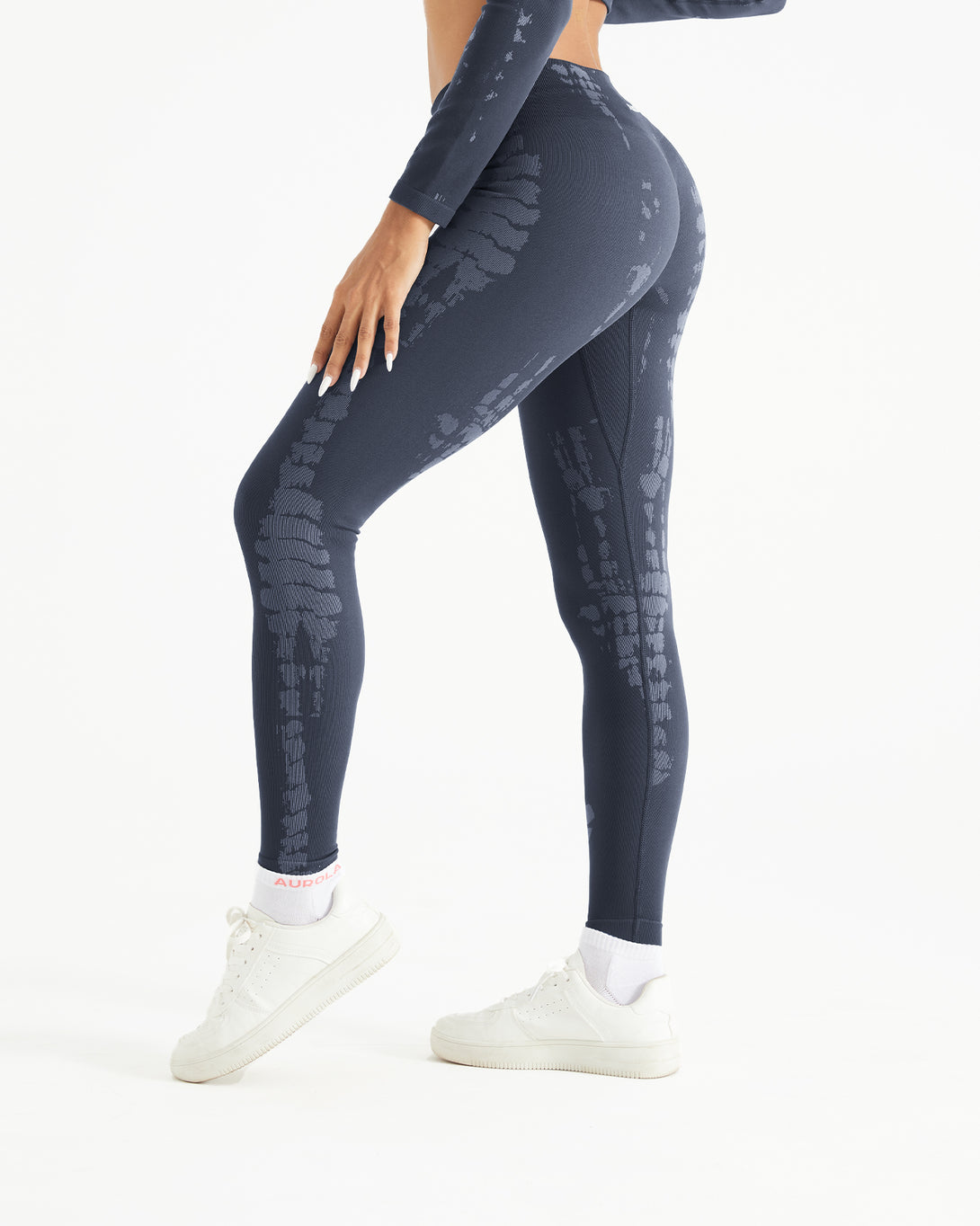 AUROLA Serpentine Leggings for Women - Snake Print Workout Leggings with Screw Elastic 4-Way Stretch