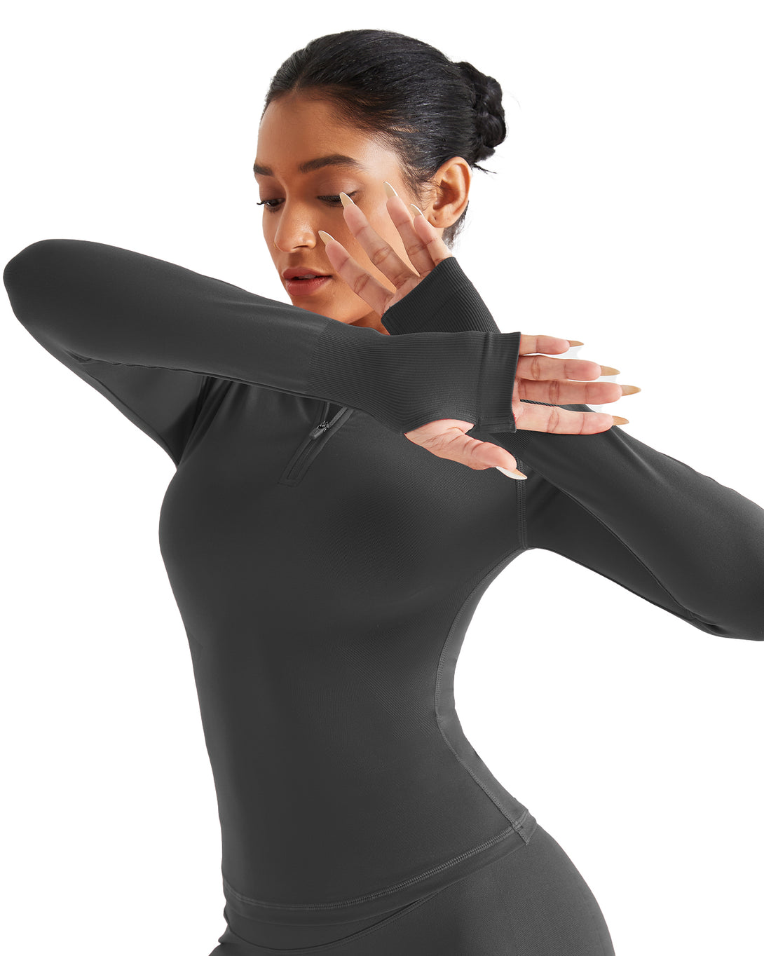 AUROLA Influence Workout Jacket for Women-Half Zip Fitness Clothes