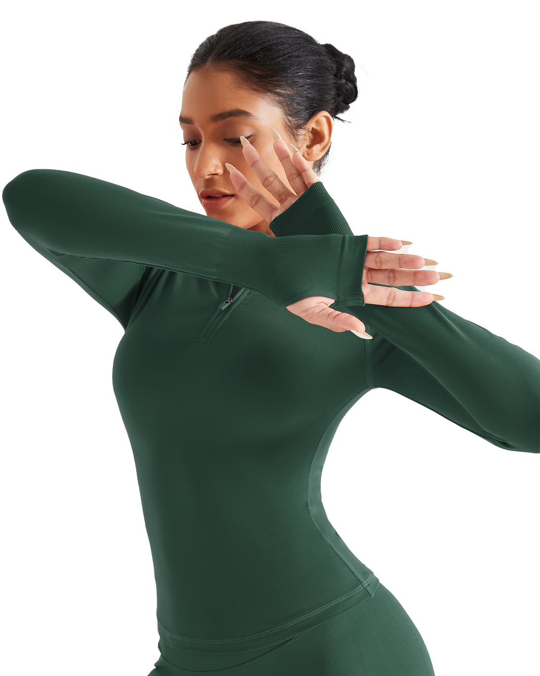 AUROLA Influence Workout Jacket for Women-Half Zip Fitness Clothes