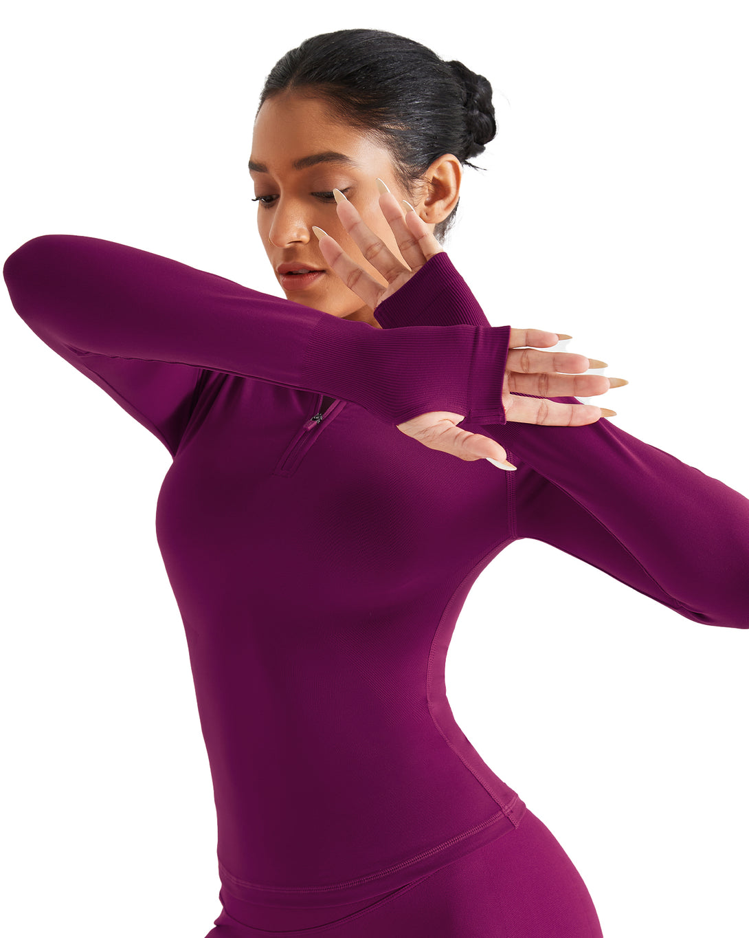 AUROLA Influence Workout Jacket for Women-Half Zip Fitness Clothes