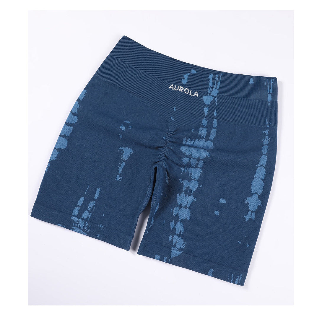 AUROLA Serpentine Shorts for Women-High Elasticity Seamless Gym Running