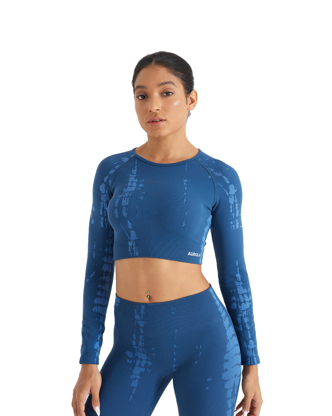 AUROLA Serpentine Seamless Short Sleeve Crop Top