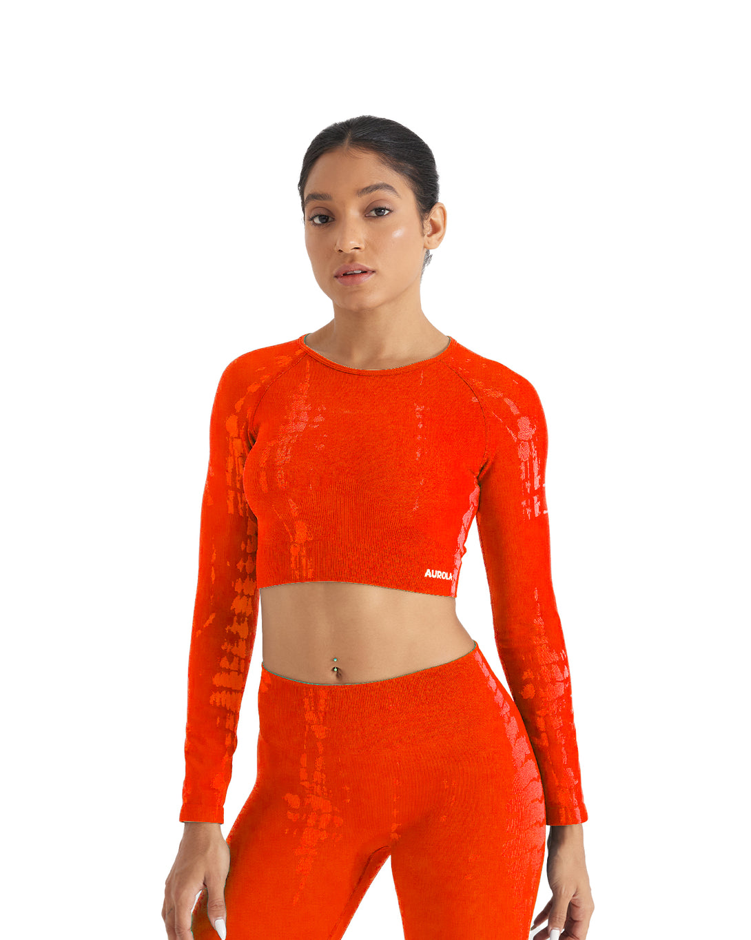 AUROLA Serpentine Seamless Short Sleeve Crop Top